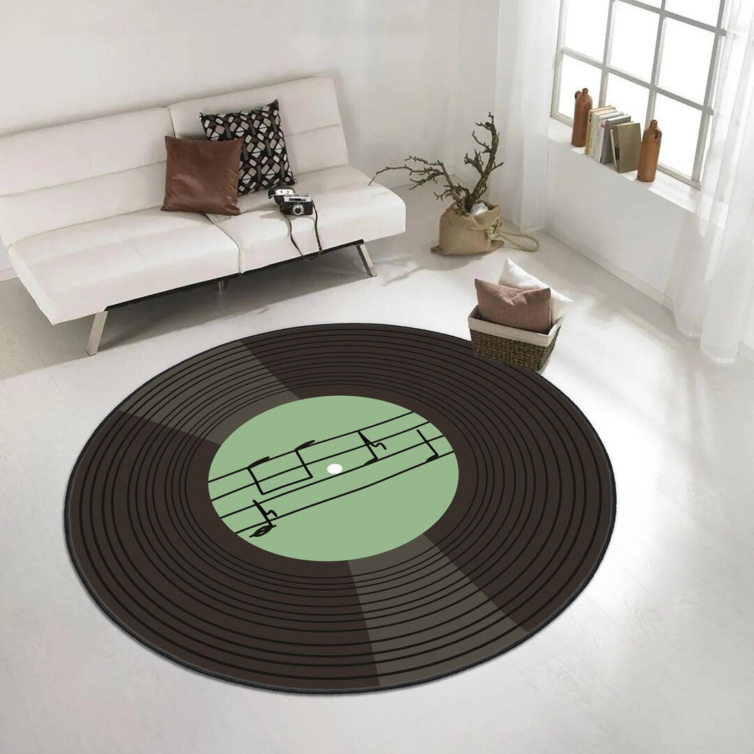 Spotify Song Rug Printed Vinyl Music Record Carpet, Machine Washable Rug, Gift for Music ...
