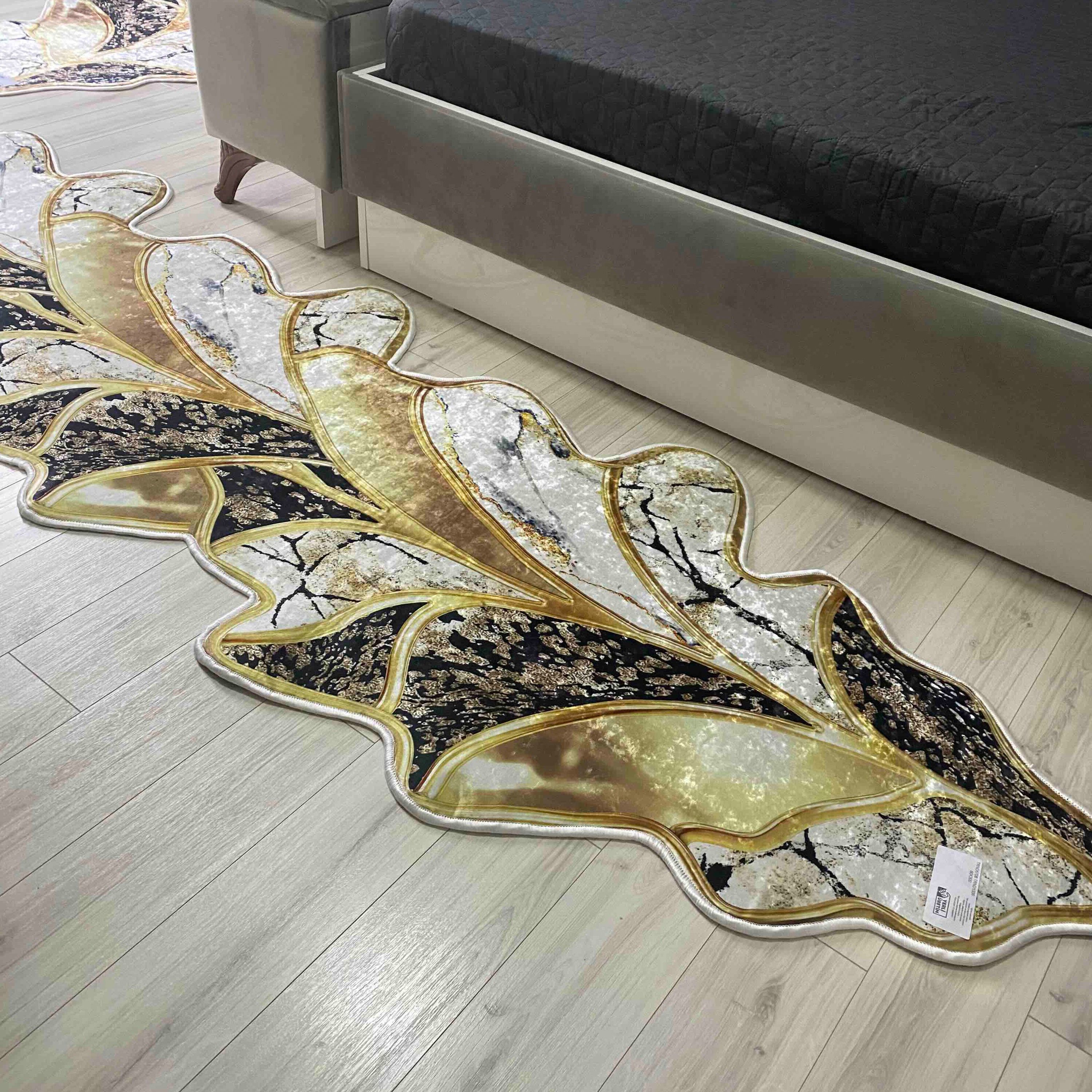 Shiny Rug Gold Flower Carpet, Shiny Gold Carpet, Gold Decor Home Carpet, Gold ...