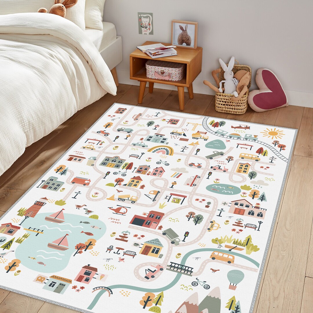 Wonder Road Kids Rug | Handmade Wool Rug for Nursery, Playrooms & Children’s Rooms