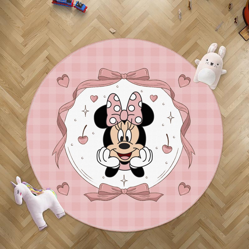 Mouse Pelt Rug Minnie Mouse Rugs, Cartoon Theme Rug, Gift Rugs for Girls, Birthday ...