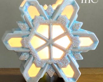 Christmas - Clay Magic - Snowflake - 4” - 1118 - Ready to Paint - Bisque