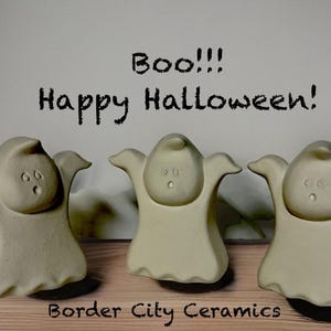 Halloween - Ghost Set (3) - Ready to Paint - Bisque