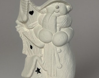 Top【選抜株】363065スノー マンダリン ダック 錦　54個　鉢無し/脱土 Christmas - Kimple - Birdhouse Snowman - 3095 - 11” Tall - Ready