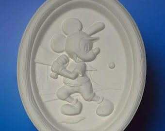 Disney - Vintage - Mickey Mouse - Ceramic Wall Plaque - Ready to Paint - Ceramic Bisque