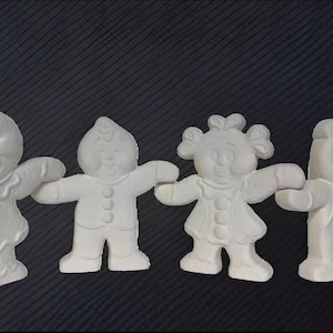 Gingerbreads - Dona’s - 8” Tall -  Ceramic Hand in Hand - Gingerbread Collection - Ready to Paint - Bisque