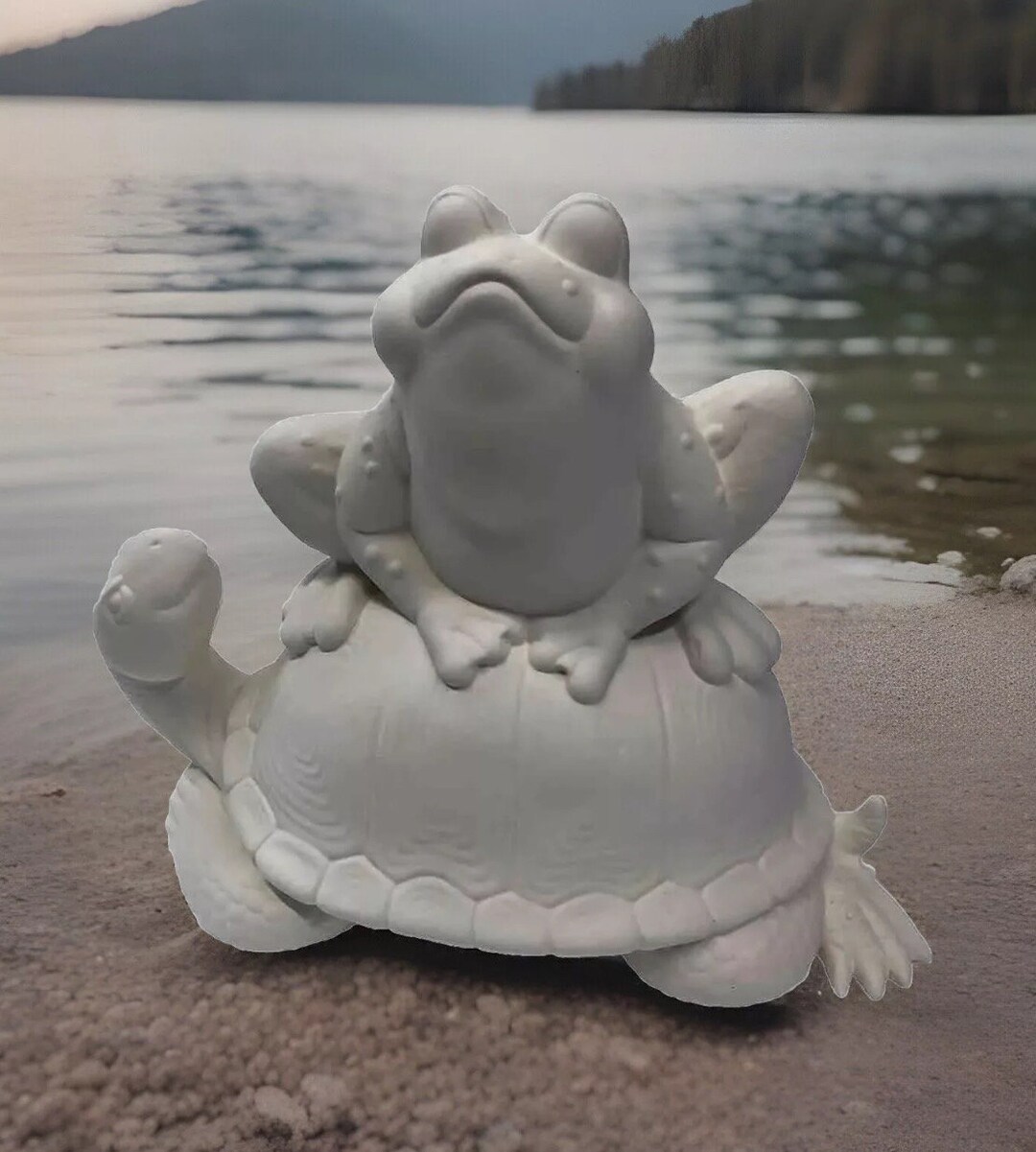 Spring - Creative Paradise - Turtle & Frog - Ready to Paint - 9” Tall ...