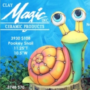 Spring - Clay Magic - “Pookey Snail” - 3930 - Ready to Paint - Bisque