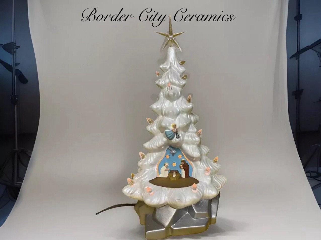 Christmas Trees - Vintage - 1982 Scarlatella Ceramic Christmas