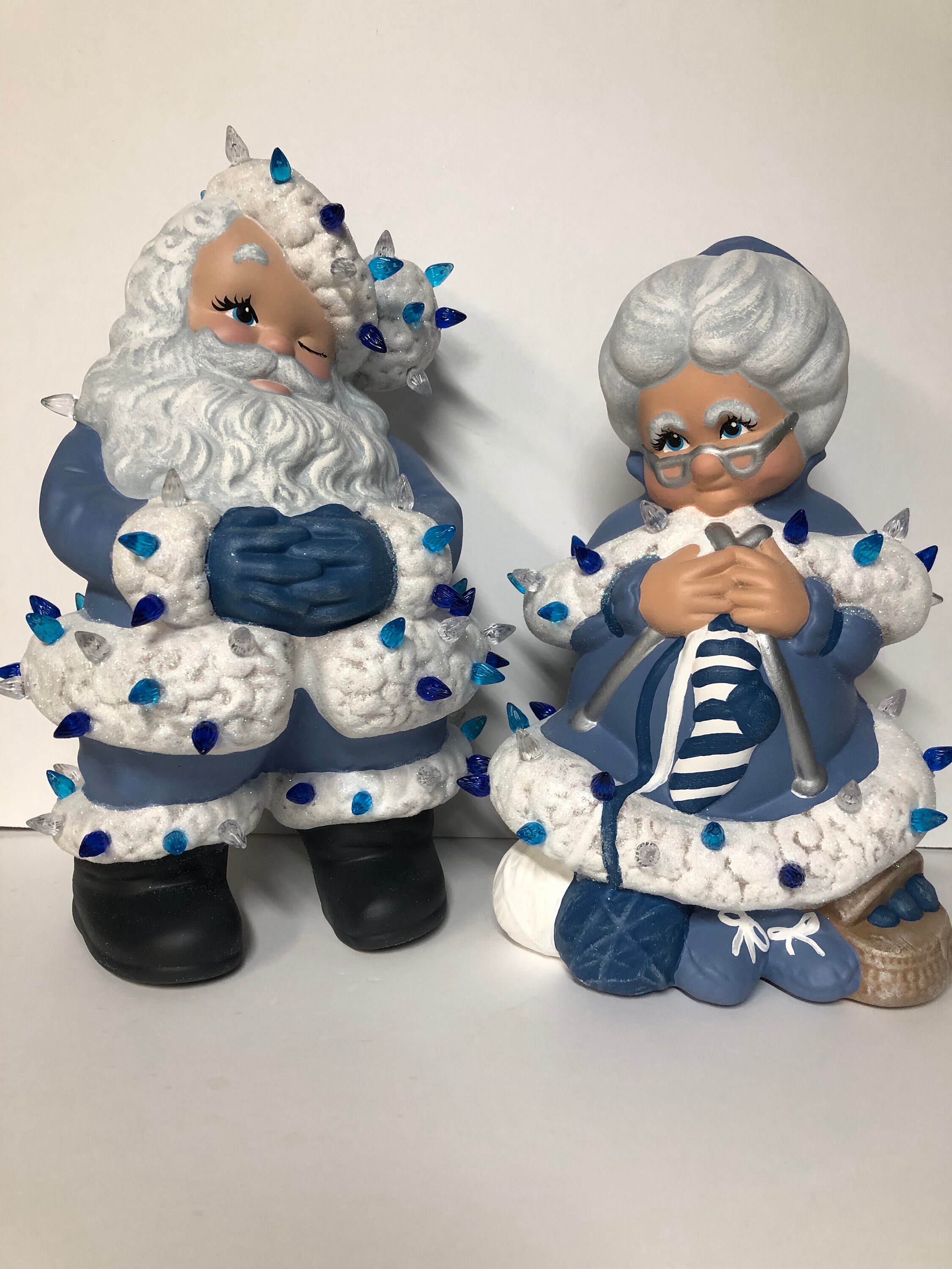 Christmas - Atlantic - Mr & Mrs Santa Claus 14” Tall - Rare Find