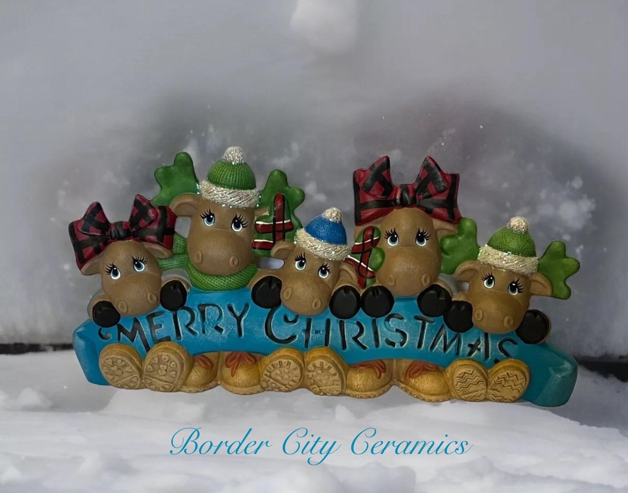 Christmas - Clay Magic - “merry Christmas” Moose - 1990