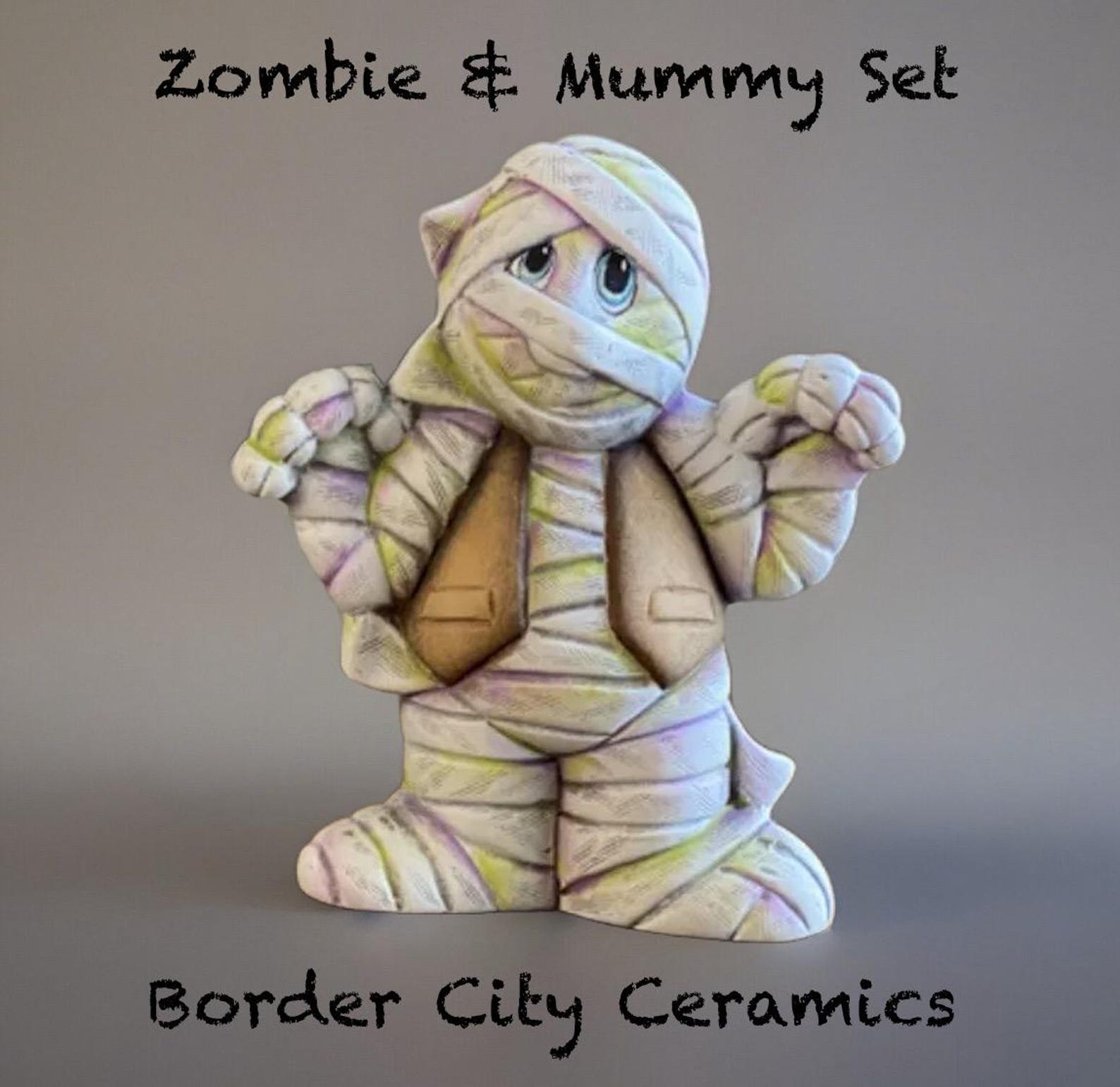 Figurine Mummy Jr. En Biscuit Céramique – Kit à Peindre Ou Finition Main – Décoration Créative