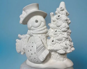 Snow Man - coco Christmas - Clay Magic - Snowman With Christmas Tree - 2551