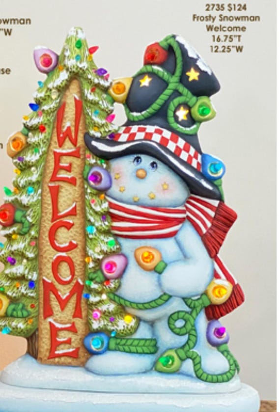 Christmas - Clay Magic - Welcome Snowman - 2735 - 16.75” Tall
