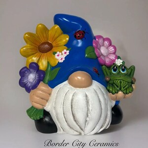 Gnomes - Finished - Clay Magic - “Haggar” The Gnome - 4412 - 11” Tall - Ready to Display - Handcrafted -