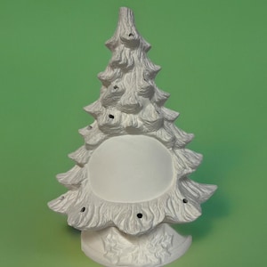 Christmas Trees - 1984 Nowell - Vintage Christmas Tree with Nativity 12” Tall - Ready to Paint - No Cutout -
