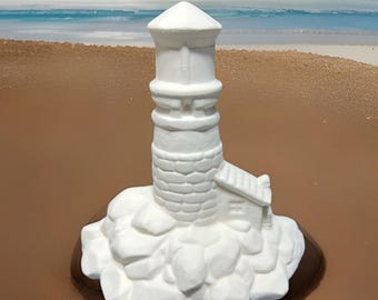 Summer - Scioto - Lighthouse  - 7 - Ready to Paint - 6” Tall - Bisque