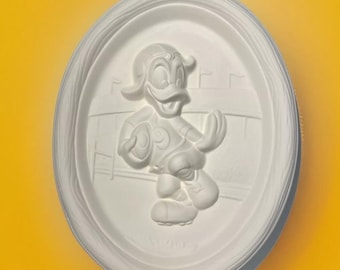 Disney - Vintage - Donald Duck - Ceramic Wall Plaque - Ready to Paint - Ceramic Bisque