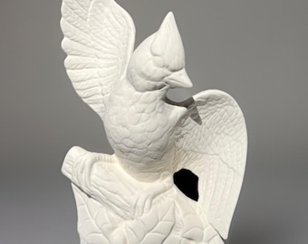 Animals - Birds - Cardinal - 2 - Ready to Paint - Bisque