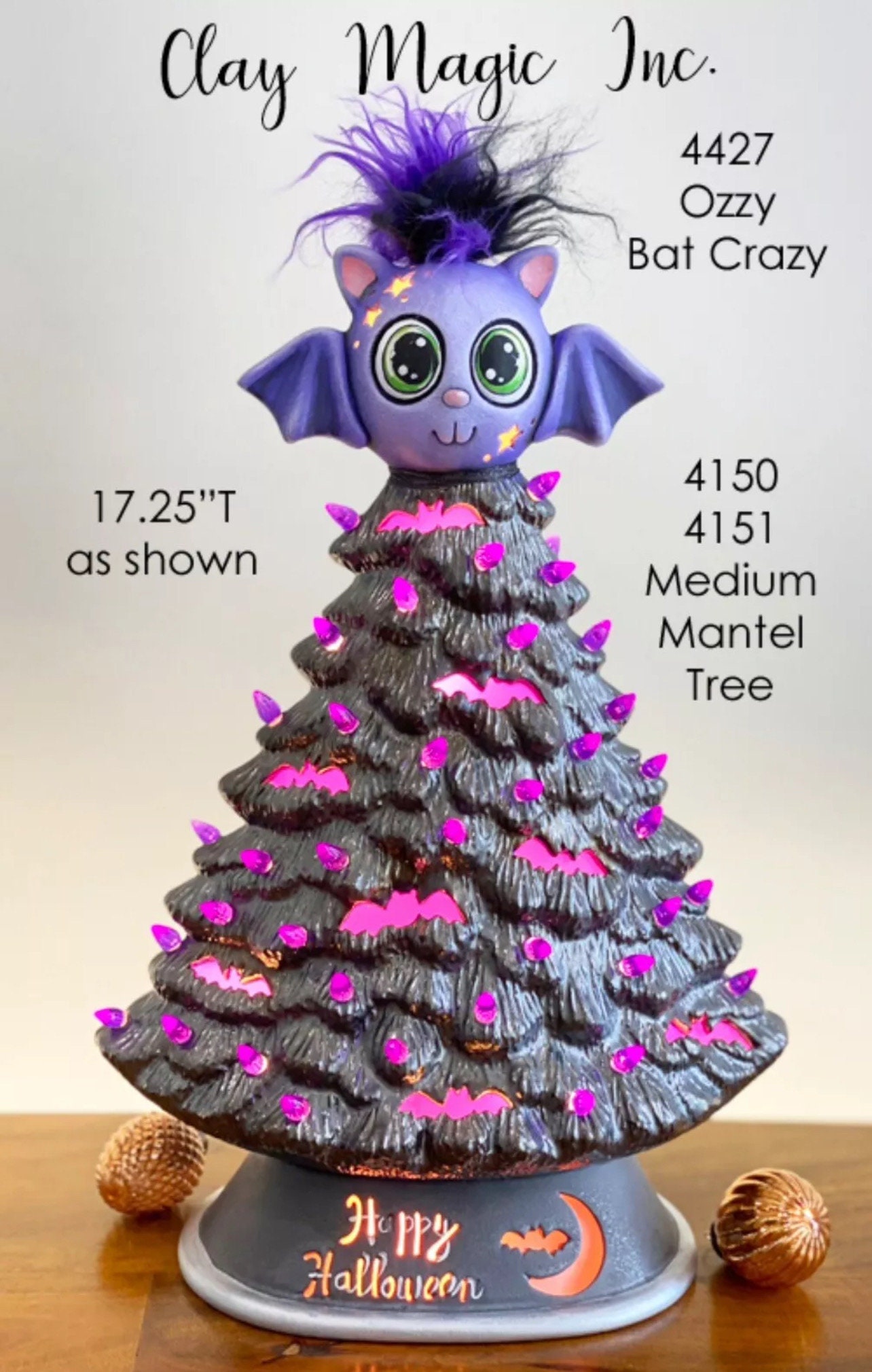 Christmas Trees - Clay Magic - 4150 - Medium Mantel Tree - Ready