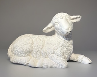 Animals - Lamb Lying Down - 11” Long - Vintage 1988 Scioto - Ready
