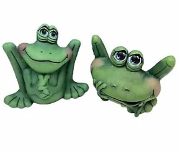 Spring - Clay Magic - “chit & Skip Frogs” - Ready to Paint