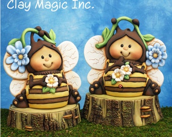 Clay Magic - “Anna Buzzing Bee” -  3744 - Ready to Paint - Ceramic Bisque