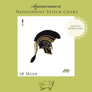 DIGITALT DIAGRAM: Agamemnonhjälmen Odysséen Nålsticksdiagram 18 Mesh Ladda ner