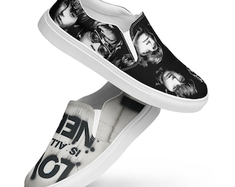 Men’s Beatle's Slip-on Shoes, Love Is All You Need Shoes, Men's gifts, Men's Boat Shoes, Mens Summer Shoes, Concert Shoes, Gifts for Men