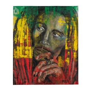 Bob Marley Blanket, Original Art Print, Bob Marley Art, Bob Marley ...