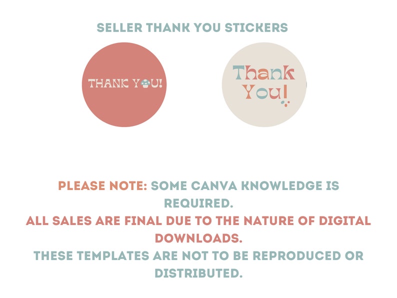 Branding Kit mushroom design Canva template editable template business card Etsy shop branding seller templates download thank you stickers image 7