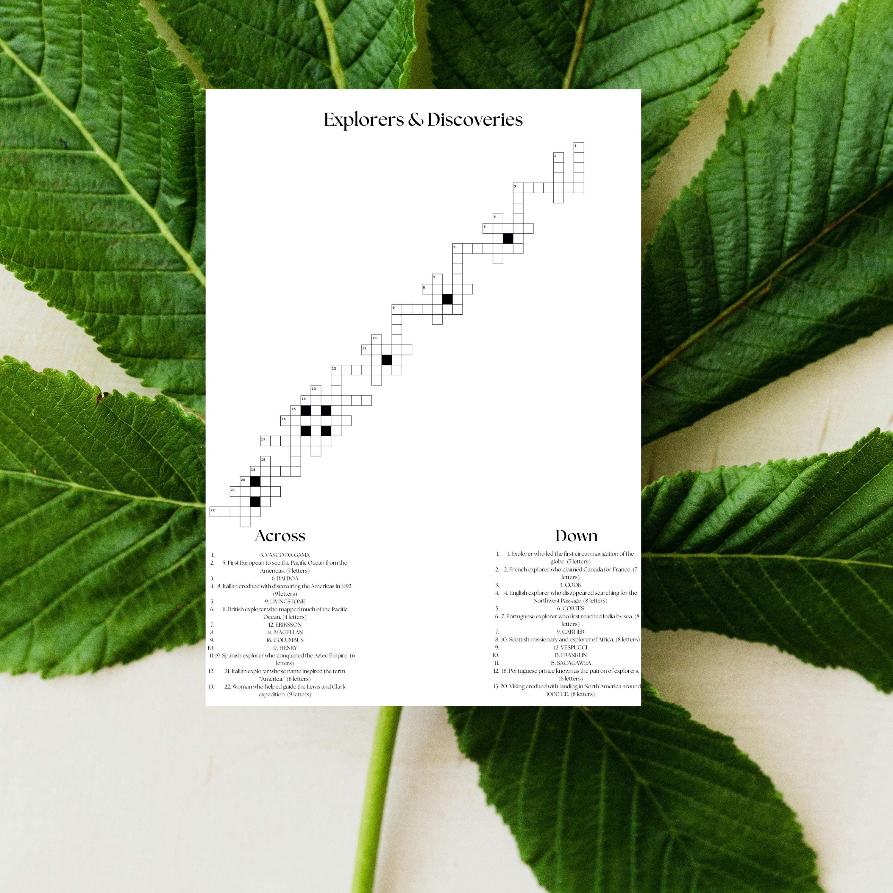 Family crossword puzzle art printable puzzle for adults printable