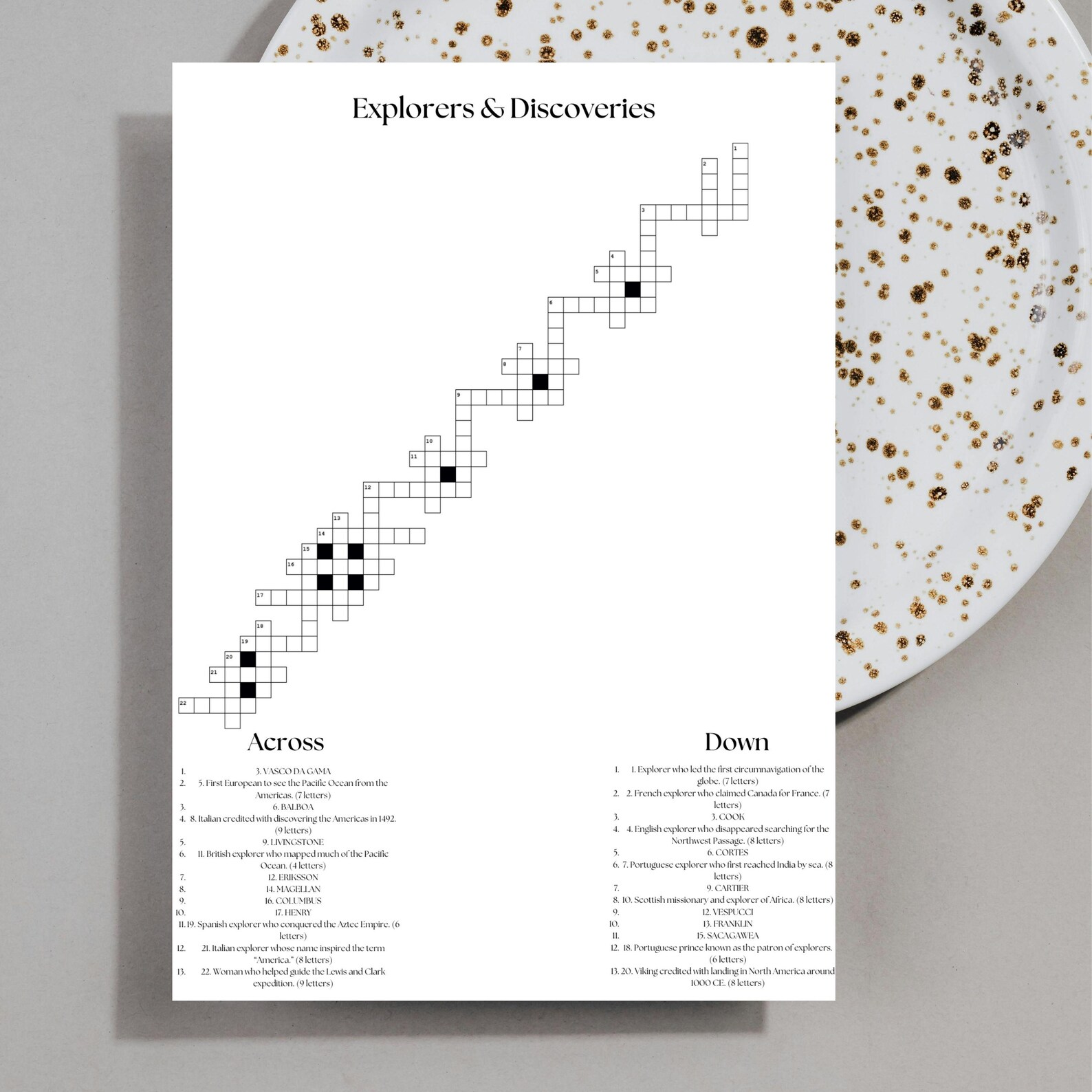Family crossword puzzle art printable puzzle for adults printable