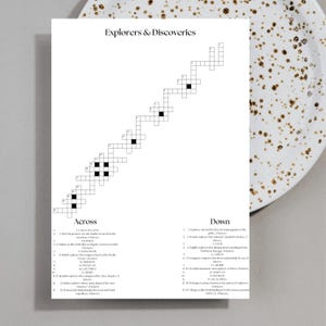 Family Crossword Puzzle Art Printable, Puzzle for Adults Printable, Printable Games Word Puzzle, Little Crossword for Party