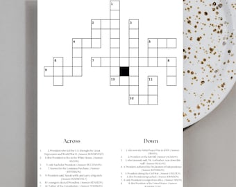 Gioco di cruciverba stampabile, regalo per gli amanti dei cruciverba stampabile, sorseggia e risolvi puzzle, cruciverba personalizzato per feste