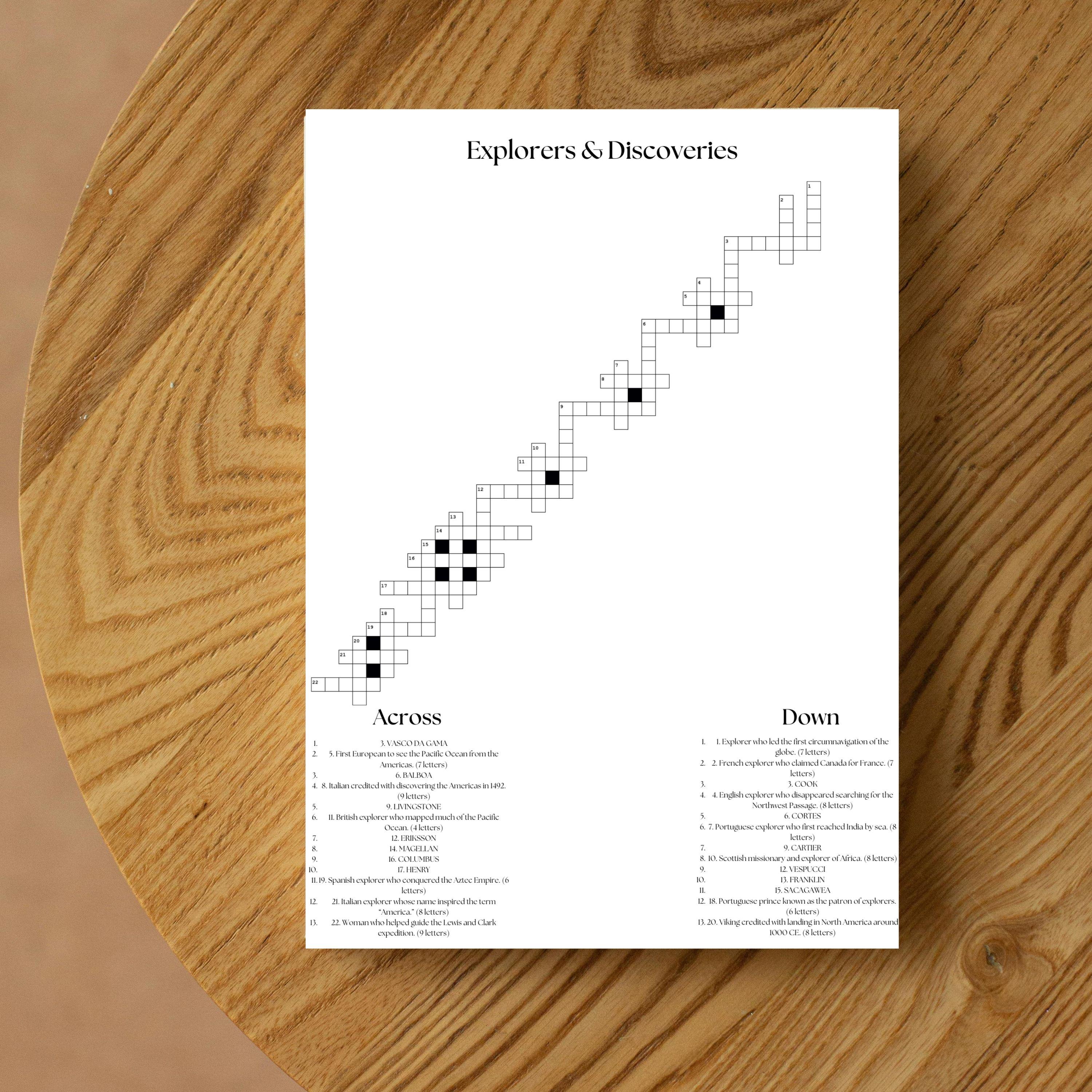 Family crossword puzzle art printable puzzle for adults printable