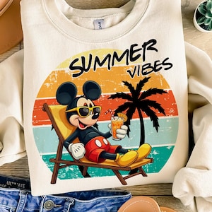 Mickey Summer Vibes Png Svg, Mouse Png, Summer Vibes Png, Summer Shirt Png, Beach Png, Summer Png, Magical Summer Png Svg