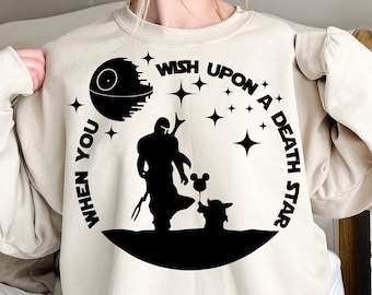 When you wish upon Death Star svg, Mandolorian svg, Baby yyoda svg, Vinyl Cut File, Svg, Pdf, Dxf, Png, Ai, Instant Downlaod
