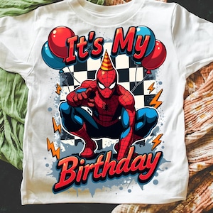 Spider Birthday Boy PNG: Spidey Clipart (Digital Download)