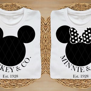 Mickey and Minnie SVG PNG Bundle: Printable Design (Digital Download)