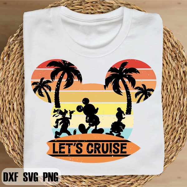 Crucero Mickey y sus amigos SVG PNG: Vacaciones familiares (Descarga instantánea)
