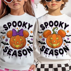 Spooky Season Mouse Bundle PNG: Retro Halloween Designs