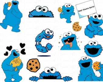 Imagens de clipart Bundle Monster em SVG e PNG para download digital, artesanato para festas infantis, sublimação, download instantâneo.