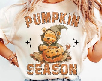 Retro Cutest Halloween Pooh Png, Fall Pooh Png, Trending png, Pooh Bear Halloween Png, spooky mama png, Coquette pumpkin, Aesthetic png