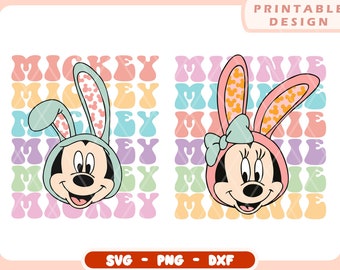 Maus Bundle Ostern SVG, Ostern SVG, lustige Ostern Png, Osterhase Png, Ostereier Png, Mickey Png, Frühling svg, Schnittdateien für Cricut