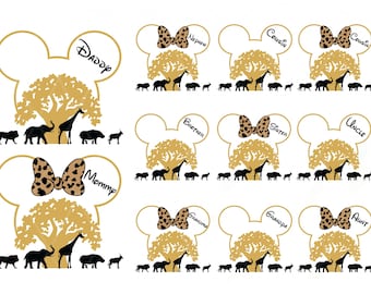 Mouse Safari Family Trip Svg Png: Animal Kingdom Vacation