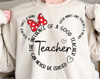 Teacher Mouse Head SVG PNG: Teacher Shirt Design (Digital Files)