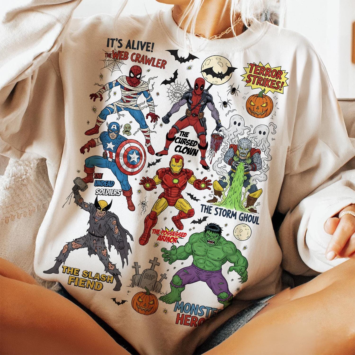 Super Heroes Halloween Png, Trendy Halloween Png, Ghost Sublimation, Halloween Cartoon Png, Halloween Trip, Instant Download