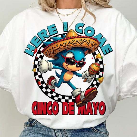 Buy Cinco De Mayo Sonic T-shirt Sublimation Design (PNG) Online in