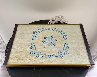 Vintage Warm-O-Tray Electric Warming Tray | Mid Century Floral Serving Tray | Retro Kitchen Entertaining | Heated Serving Plate