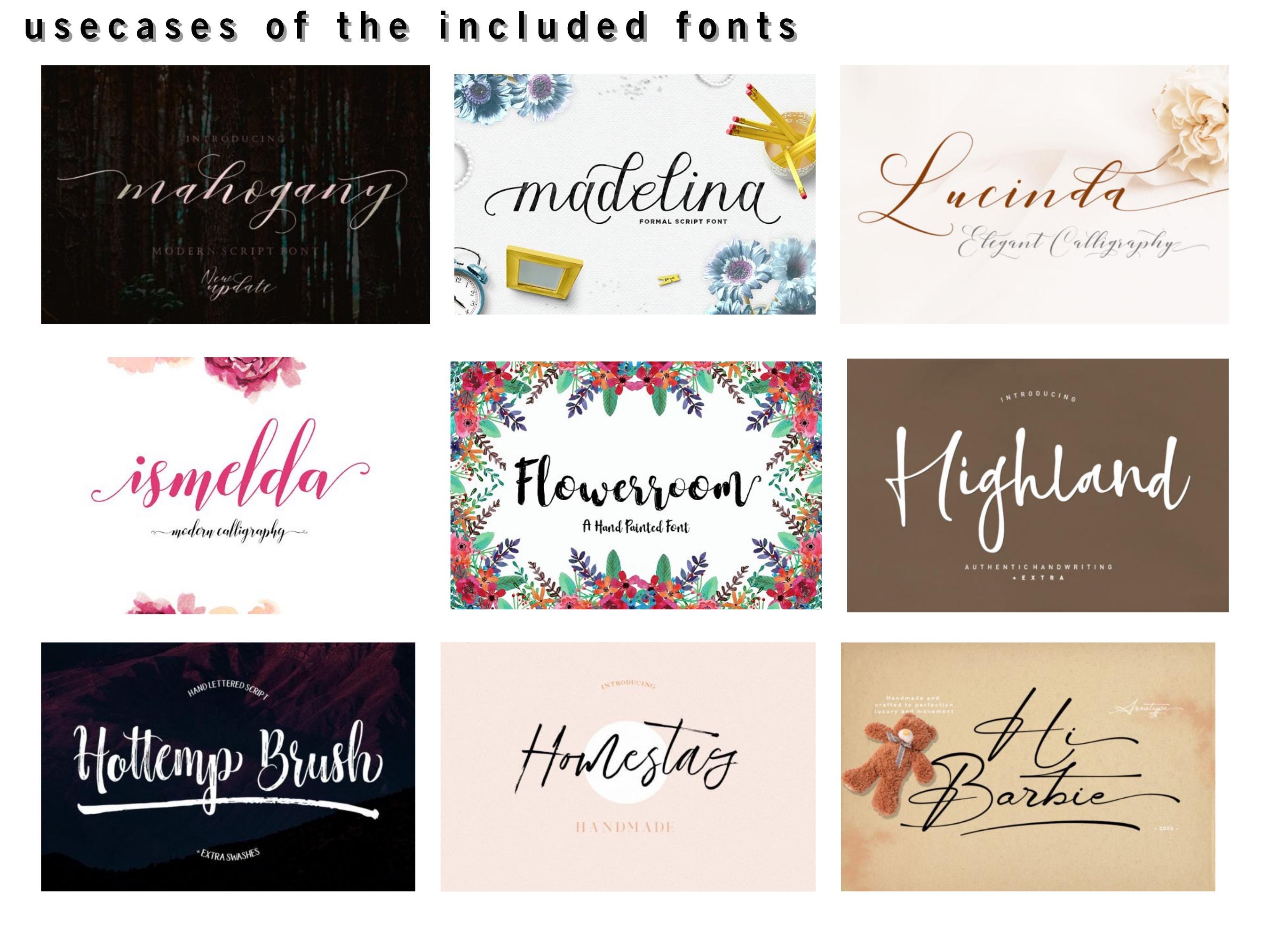 122 Premium Font Bundle for Creators & Designers | Handwritten, Modern ...
